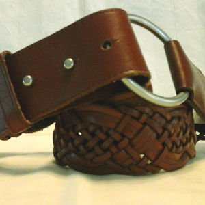Brown leather belt